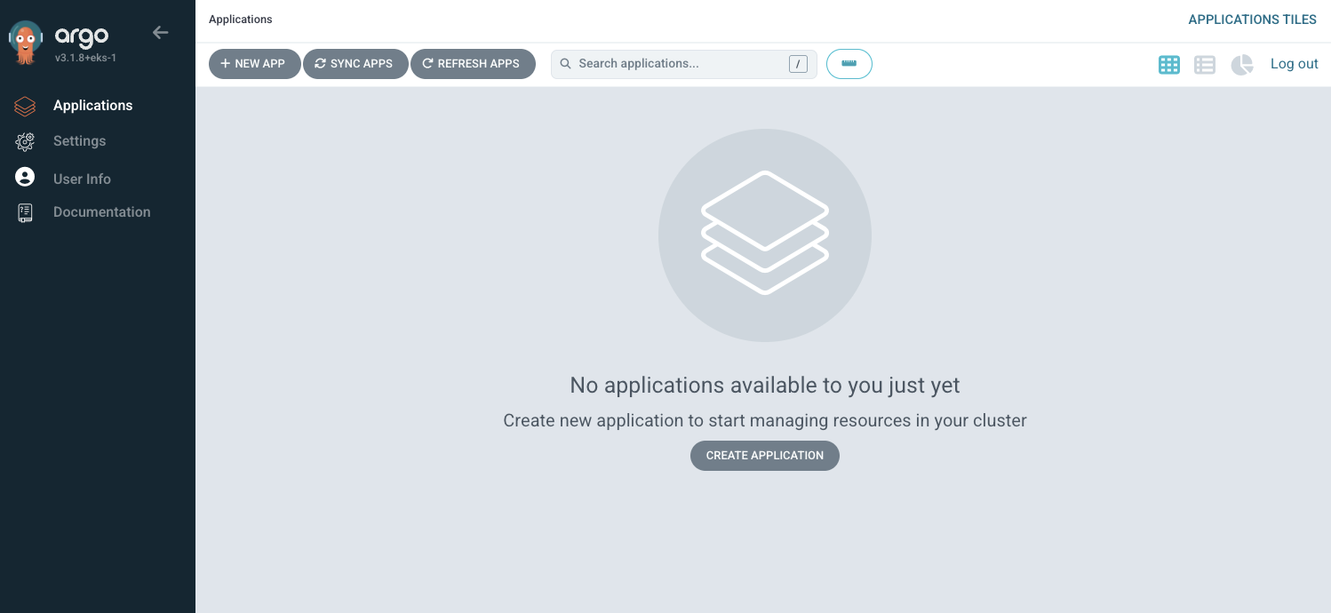 Argo UI Login Successful