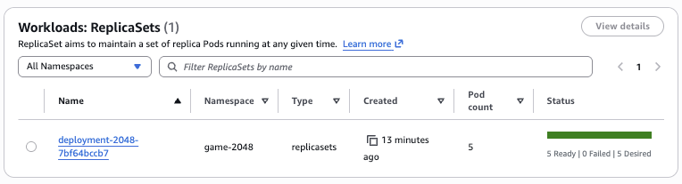 First App ReplicaSet